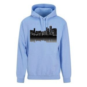 Chicago City Skyline Lights At Night Unisex Surf Hoodie