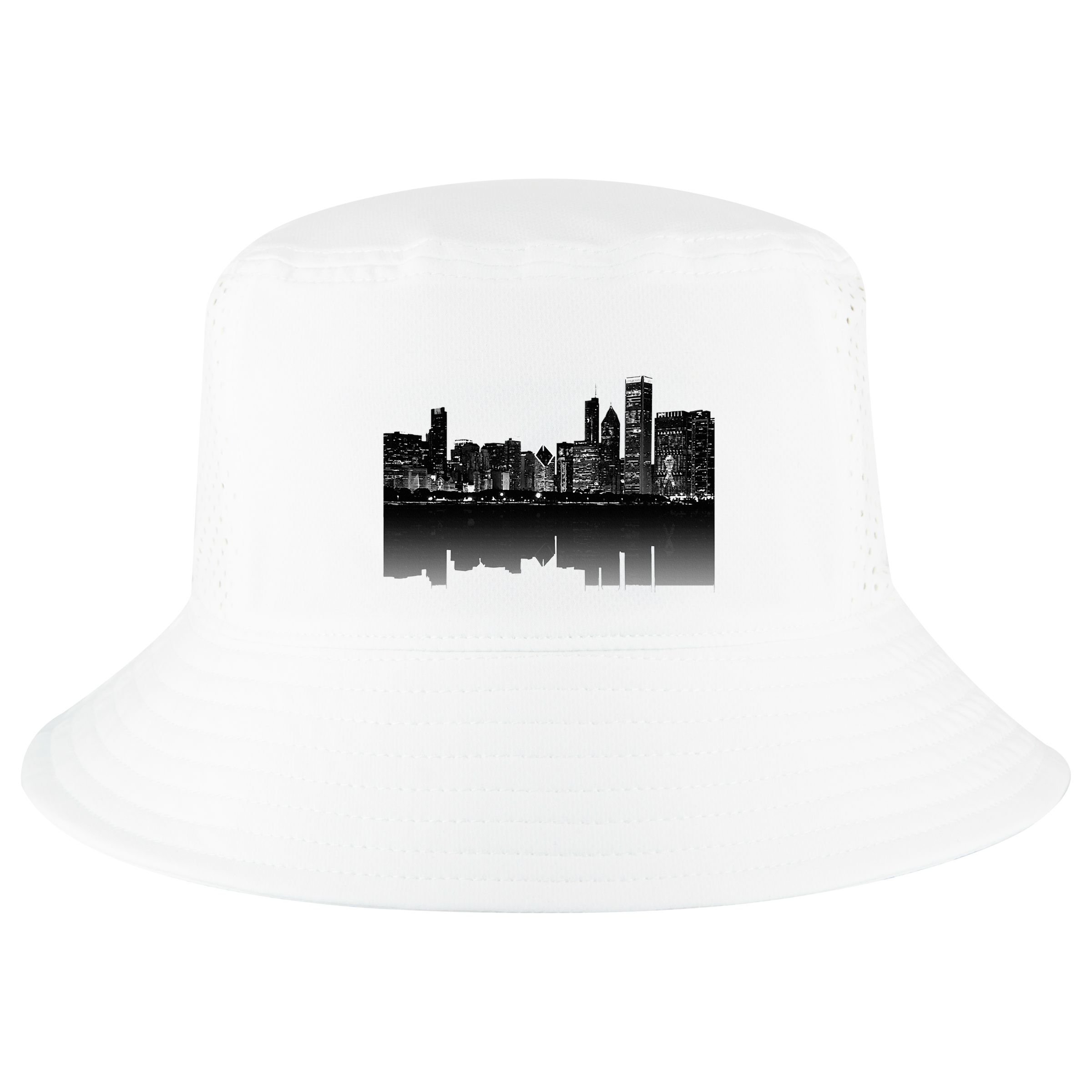 Chicago City Skyline Lights At Night Cool Comfort Performance Bucket Hat