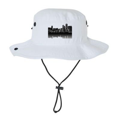 Chicago City Skyline Lights At Night Bucket Hat