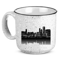 Chicago City Skyline Lights At Night 15oz Campfire Ceramic Mug