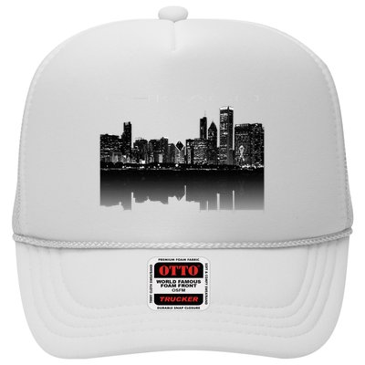 Chicago City Skyline Lights At Night Trucker Hat