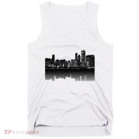 Chicago City Skyline Lights At Night Tank Top