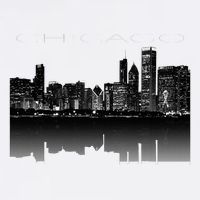 Chicago City Skyline Lights At Night Cropped Pullover Crew