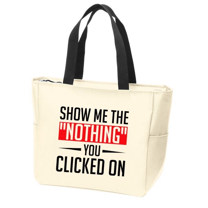 Cybersecurity Computer Security Cyber Security The Nothing Zip Tote Bag
