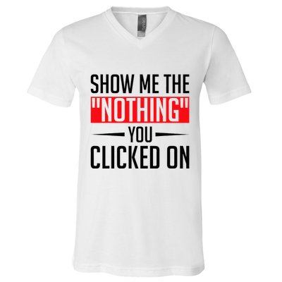 Cybersecurity Computer Security Cyber Security The Nothing V-Neck T-Shirt
