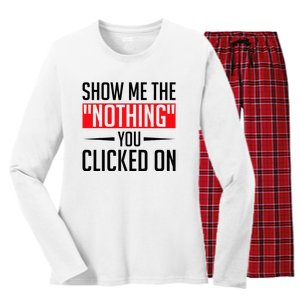 Cybersecurity Computer Security Cyber Security The Nothing Women's Long Sleeve Flannel Pajama Set 