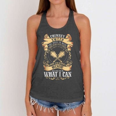 Chimney Cleaner Sweeper Professional Chimney Sweep Women's Knotted Racerback Tank