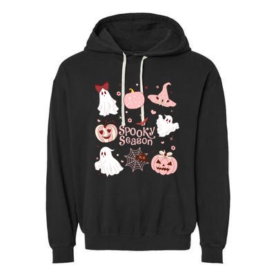 Cute Coquette Spooky Season Garment-Dyed Fleece Hoodie