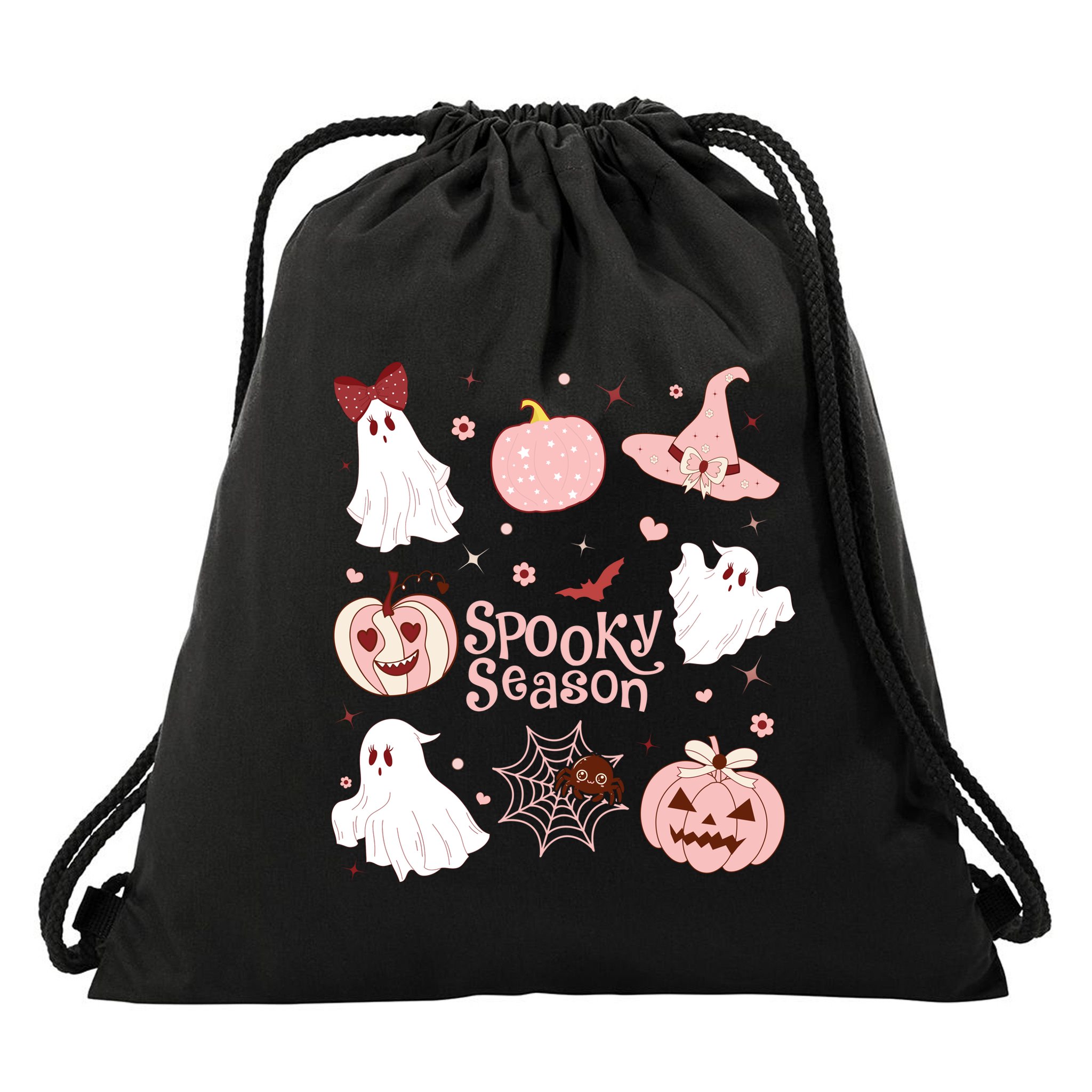 Cute Coquette Spooky Season Drawstring Bag