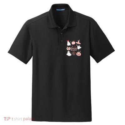 Cute Coquette Spooky Season Dry Zone Grid Polo