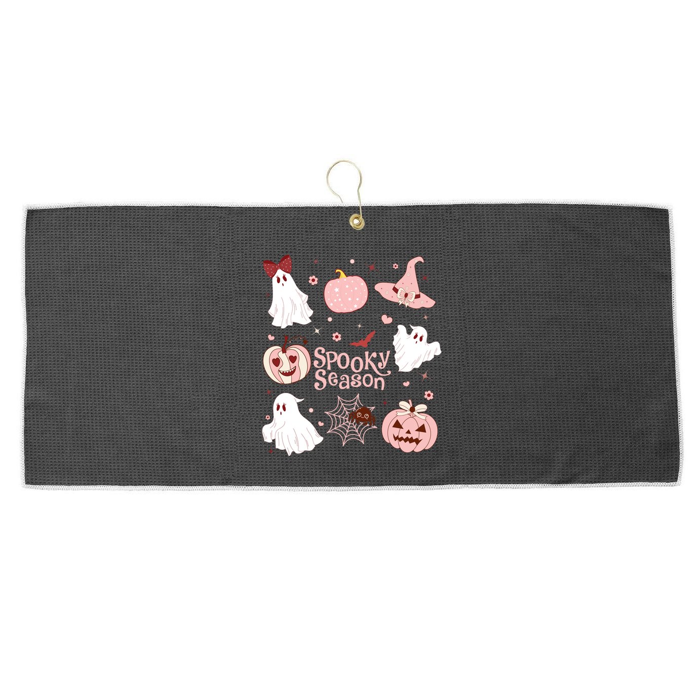 Cute Coquette Spooky Season Large Microfiber Waffle Golf Towel