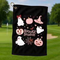 Cute Coquette Spooky Season Golf Towel