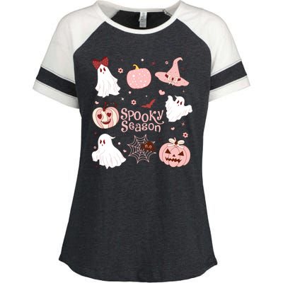 Cute Coquette Spooky Season Enza Ladies Jersey Colorblock Tee