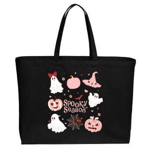 Cute Coquette Spooky Season Cotton Canvas Jumbo Tote