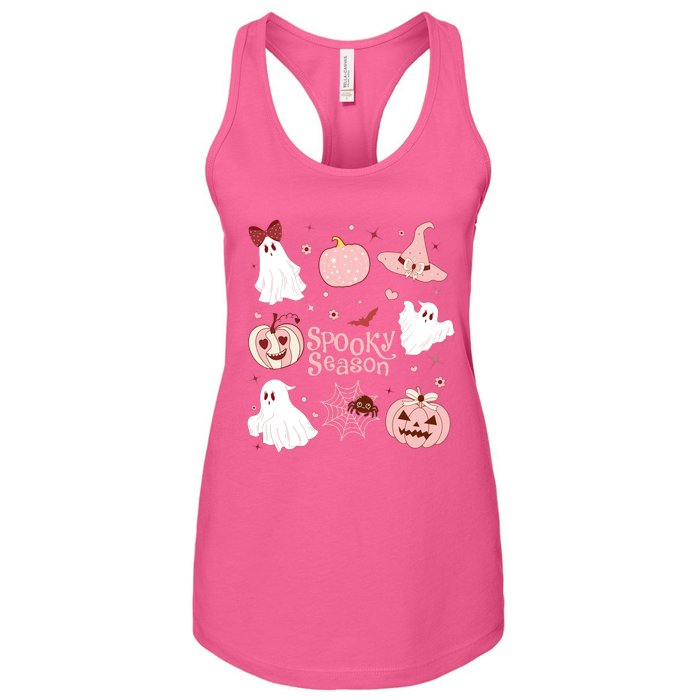 Cute Coquette Spooky Season Women's Racerback Tank