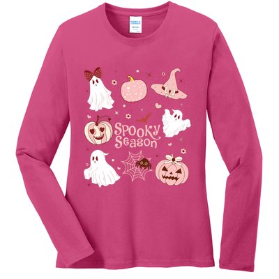 Cute Coquette Spooky Season Ladies Long Sleeve Shirt