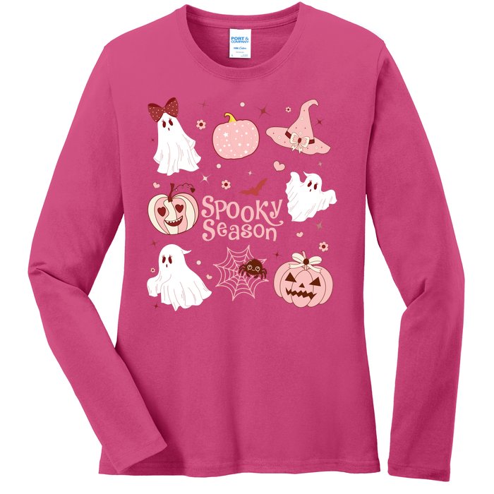 Cute Coquette Spooky Season Ladies Long Sleeve Shirt