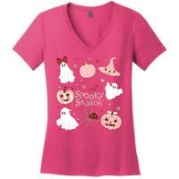 Cute Coquette Spooky Season Women's V-Neck T-Shirt