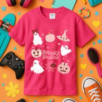 Cute Coquette Spooky Season Kids T-Shirt