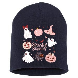 Cute Coquette Spooky Season Short Acrylic Beanie