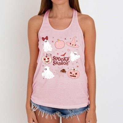 Cute Coquette Spooky Season Women's Knotted Racerback Tank