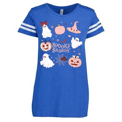 Cute Coquette Spooky Season Enza Ladies Jersey Football T-Shirt