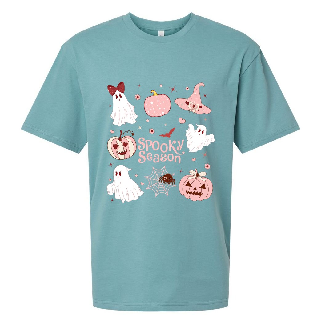 Cute Coquette Spooky Season Sueded Cloud Jersey T-Shirt