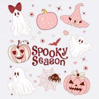 Cute Coquette Spooky Season Garment-Dyed Sweatshirt