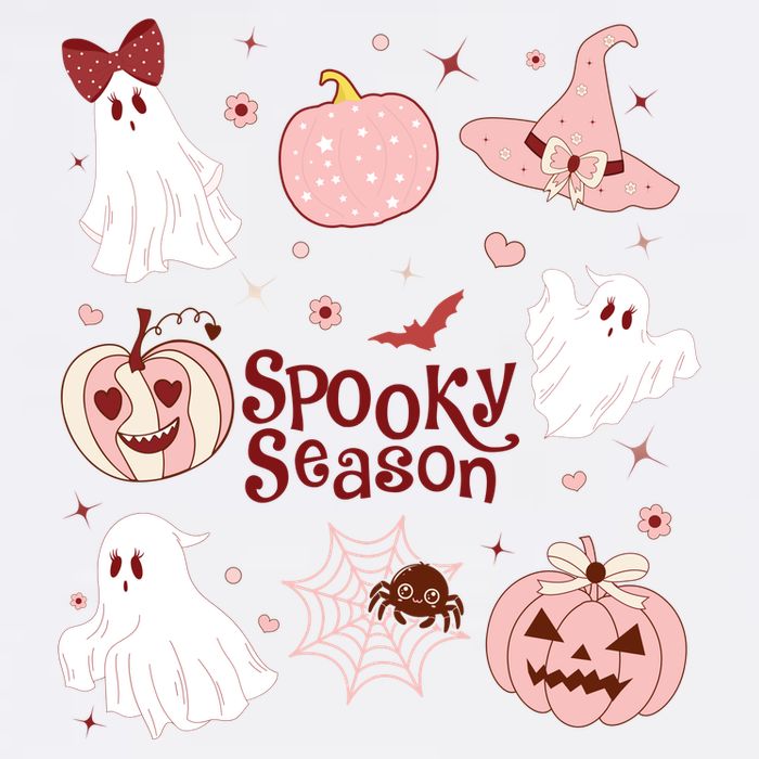 Cute Coquette Spooky Season Garment-Dyed Sweatshirt