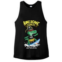 Cool Crocodile Surfing Ladies PosiCharge Tri-Blend Wicking Tank