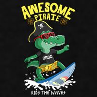 Cool Crocodile Surfing Ladies PosiCharge Tri-Blend Wicking Tank