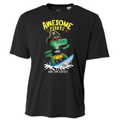 Cool Crocodile Surfing Cooling Performance Crew T-Shirt