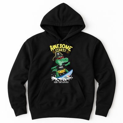 Cool Crocodile Surfing Hoodie