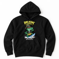 Cool Crocodile Surfing Hoodie