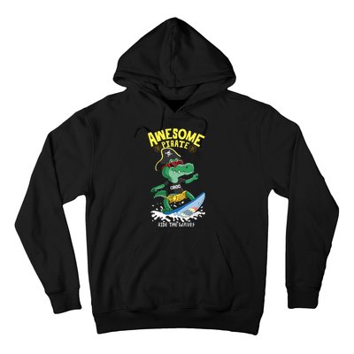 Cool Crocodile Surfing Hoodie