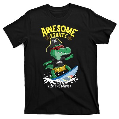 Cool Crocodile Surfing T-Shirt