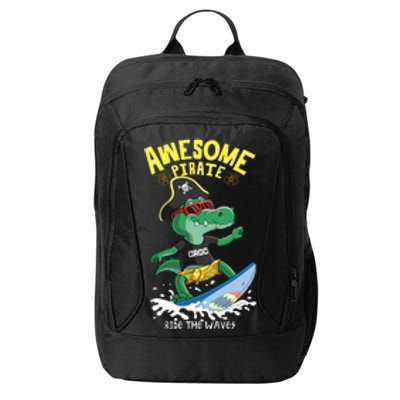 Cool Crocodile Surfing City Backpack