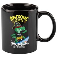 Cool Crocodile Surfing 11oz C Handle Ceramic Mug