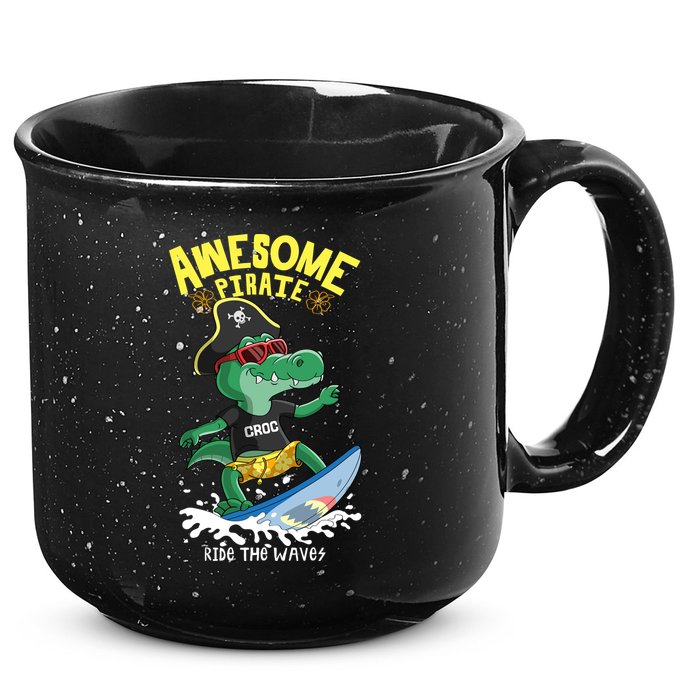 Cool Crocodile Surfing 15oz Campfire Ceramic Mug