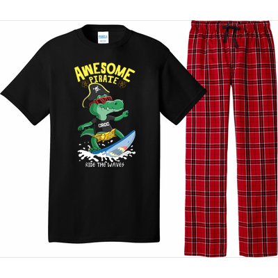 Cool Crocodile Surfing Pajama Set