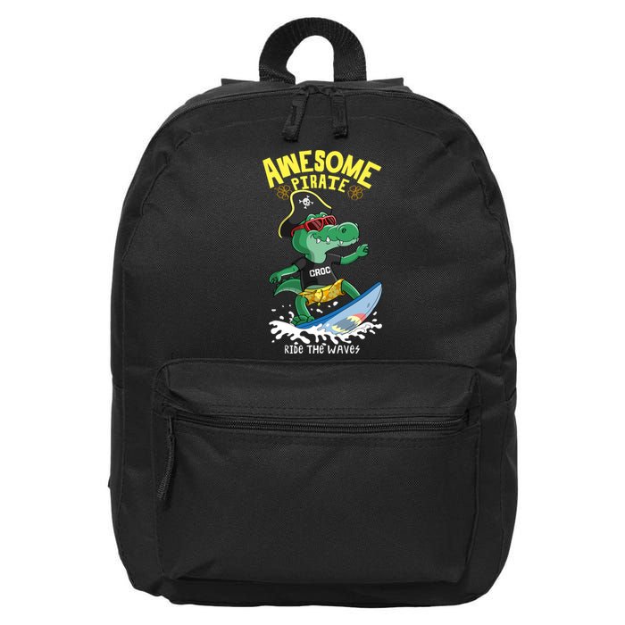 Cool Crocodile Surfing 16 in Basic Backpack