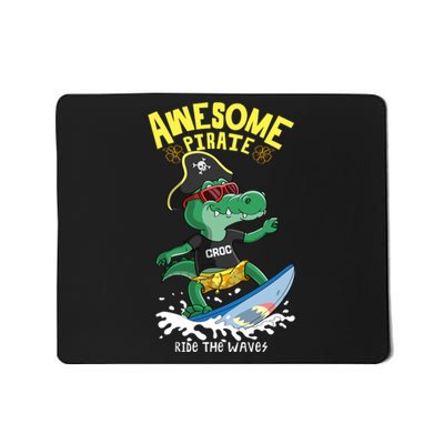 Cool Crocodile Surfing Mousepad