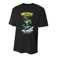 Cool Crocodile Surfing Youth Performance Sprint T-Shirt