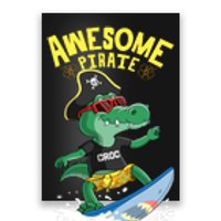 Cool Crocodile Surfing Poster