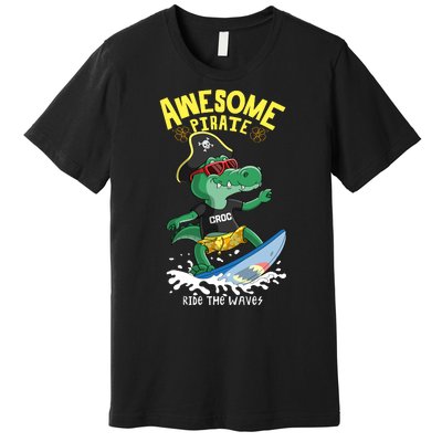 Cool Crocodile Surfing Premium T-Shirt