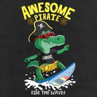 Cool Crocodile Surfing Trucker Hat