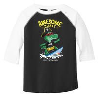 Cool Crocodile Surfing Toddler Fine Jersey T-Shirt