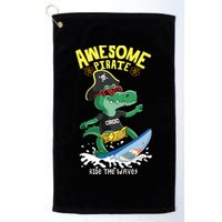 Cool Crocodile Surfing Golf Towel