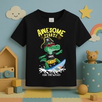 Cool Crocodile Surfing Toddler T-Shirt