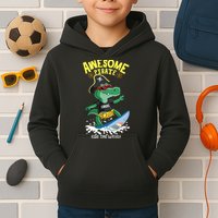 Cool Crocodile Surfing Kids Hoodie